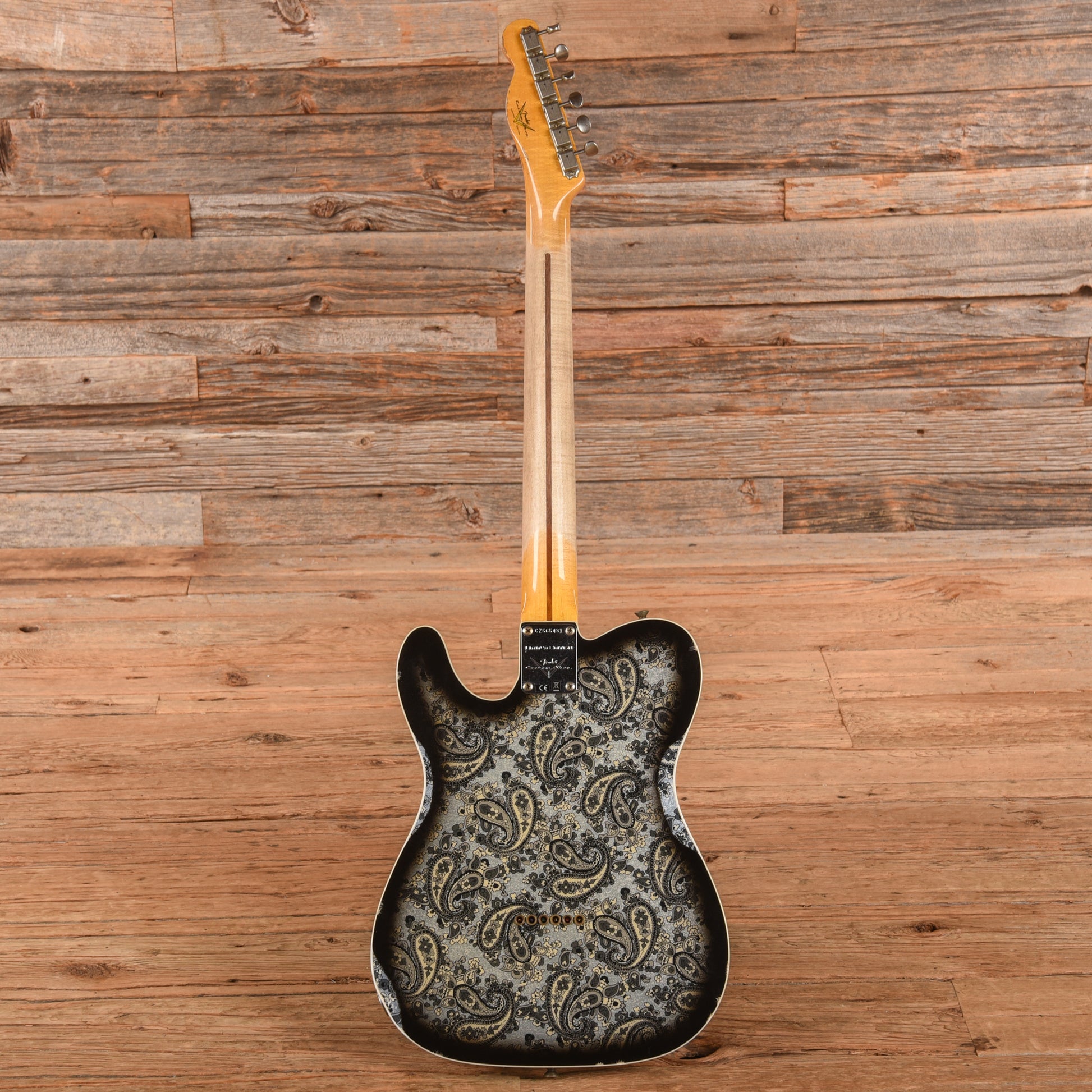 Fender Custom Shop Limited Edition Dual P-90 Telecaster Relic Black Paisley 2023 Electric Guitars
