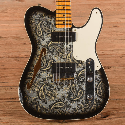 Fender Custom Shop Limited Edition Dual P-90 Telecaster Relic Black Paisley 2023 Electric Guitars