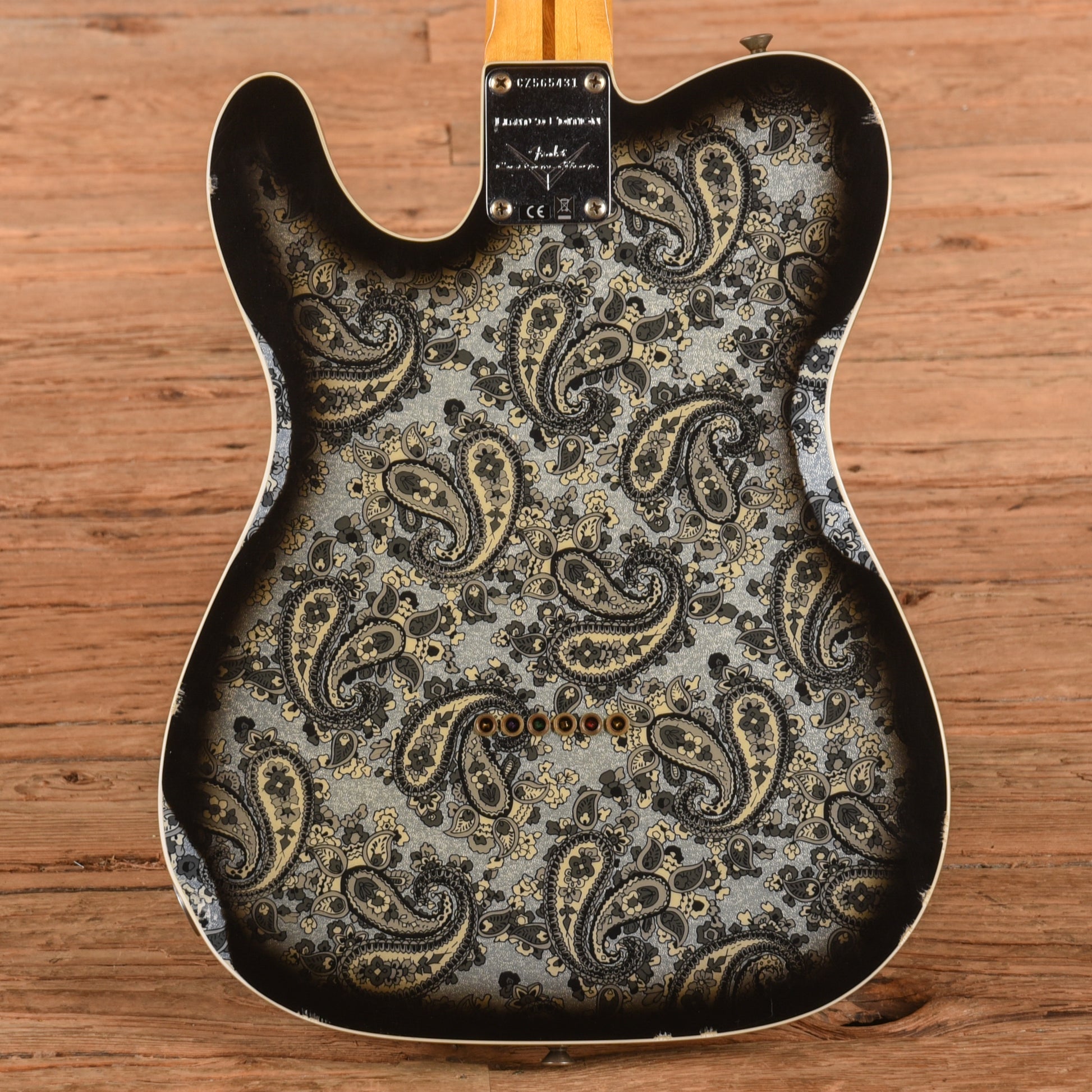 Fender Custom Shop Limited Edition Dual P-90 Telecaster Relic Black Paisley 2023 Electric Guitars