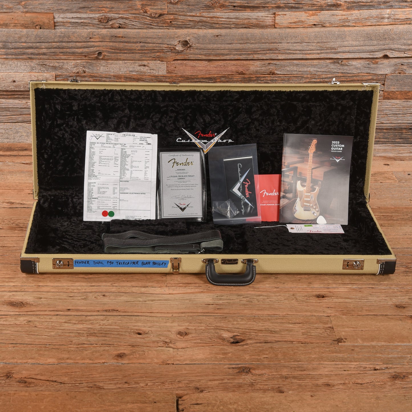 Fender Custom Shop Limited Edition Dual P-90 Telecaster Relic Black Paisley 2023 Electric Guitars