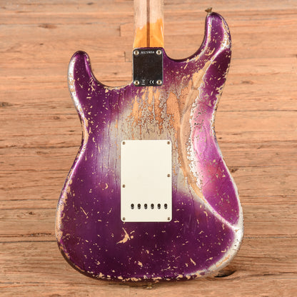 Fender Custom Shop Limited-Edition Nashville Ash-V 1957 Stratocaster HSS Super Heavy Relic Metallic Purple 2023 Electric Guitars
