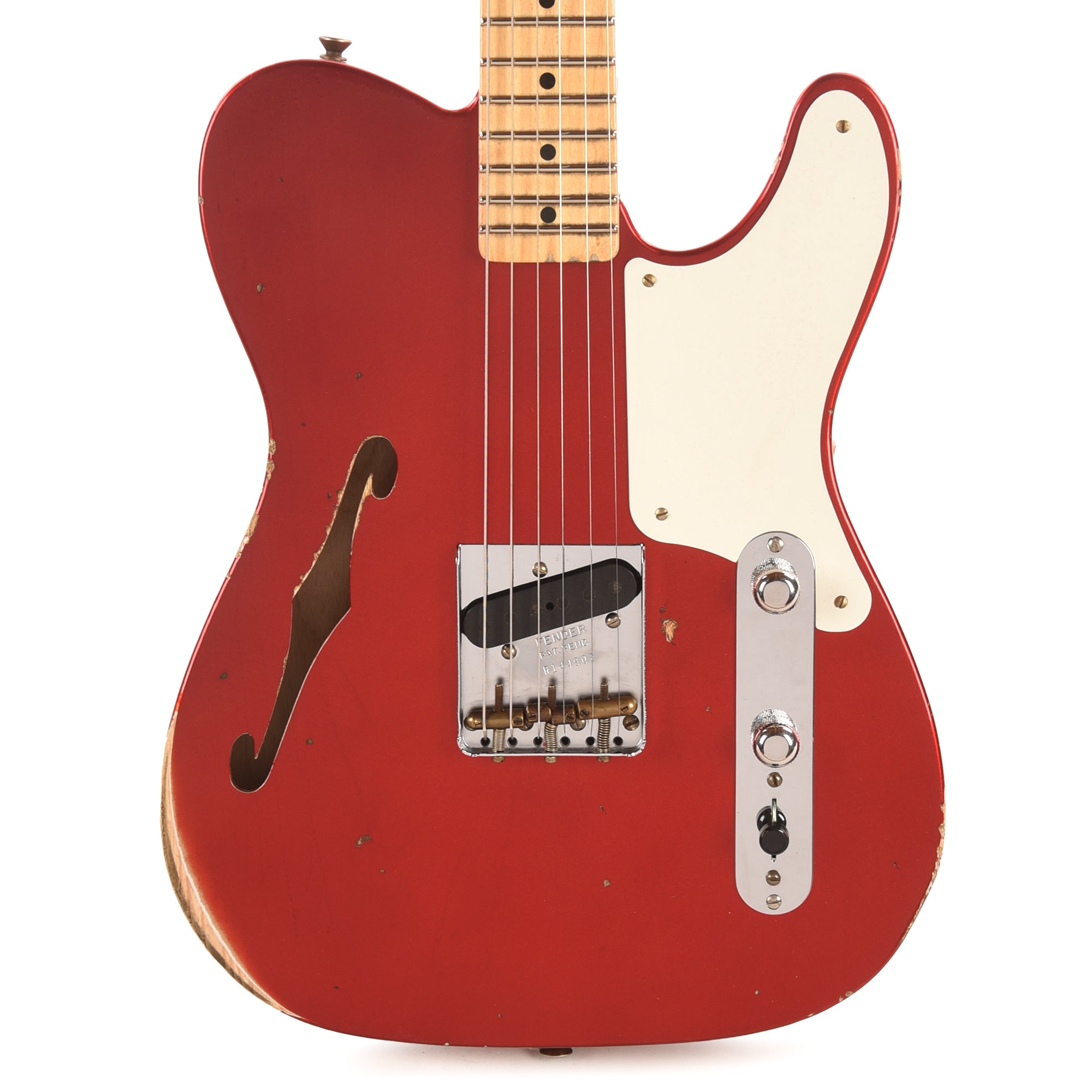Fender Custom Shop Limited Edition Red Hot Esquire Relic 1-Piece Birdseye Maple Neck Super Faded Aged Candy Apple Red Electric Guitars