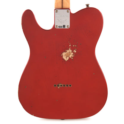 Fender Custom Shop Limited Edition Red Hot Esquire Relic 1-Piece Birdseye Maple Neck Super Faded Aged Candy Apple Red Electric Guitars