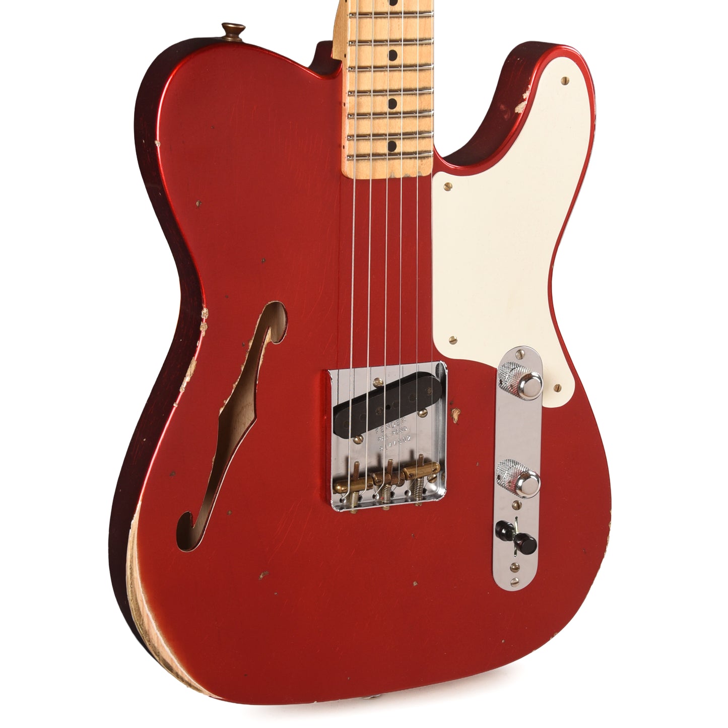 Fender Custom Shop Limited Edition Red Hot Esquire Relic 1-Piece Birdseye Maple Neck Super Faded Aged Candy Apple Red Electric Guitars