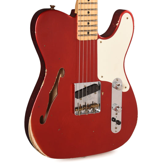 Fender Custom Shop Limited Edition Red Hot Esquire Relic 1-Piece Birdseye Maple Neck Super Faded Aged Candy Apple Red Electric Guitars