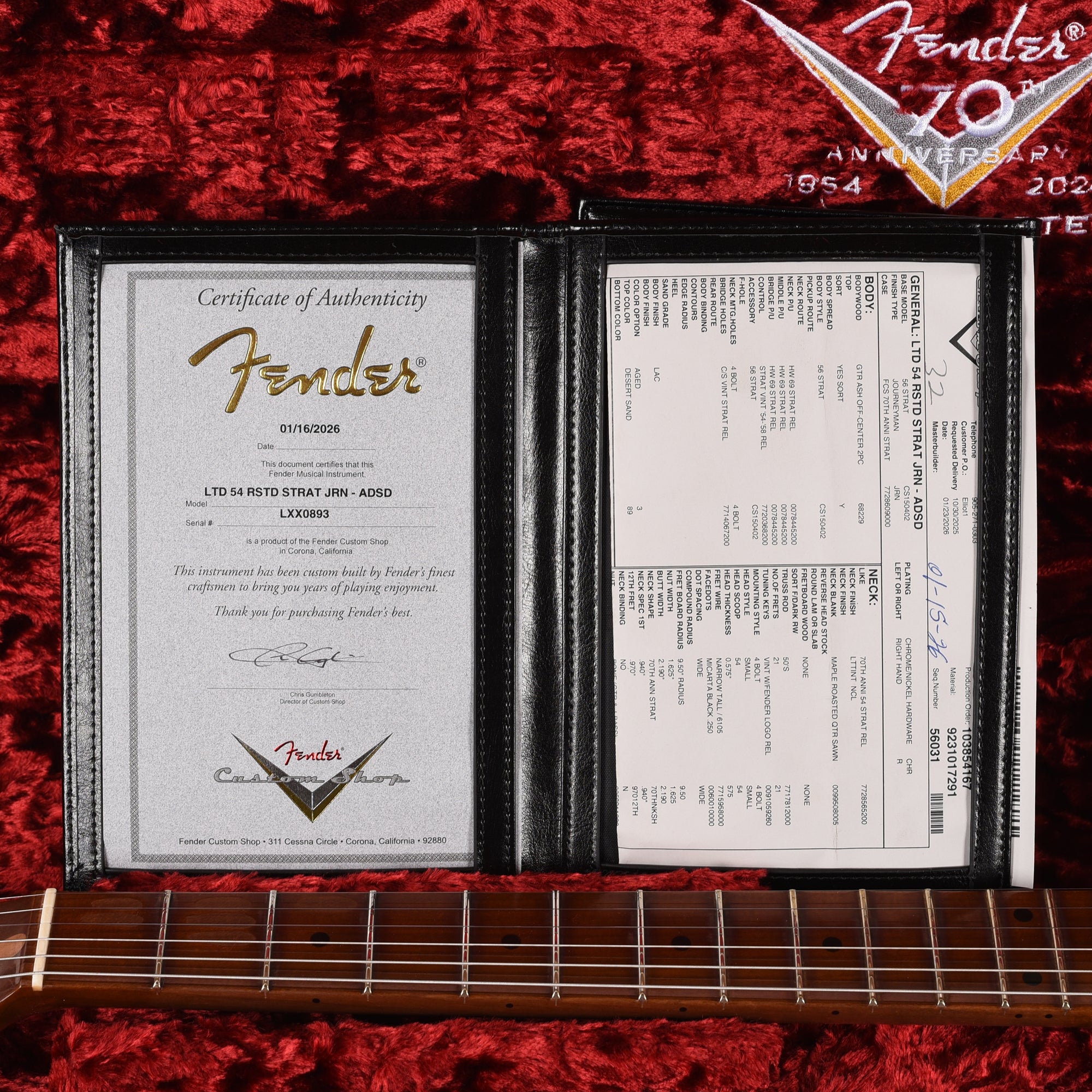Fender Custom Shop Limited Edition Roasted '54 Stratocaster Journeyman Relic Aged Desert Sand Electric Guitars