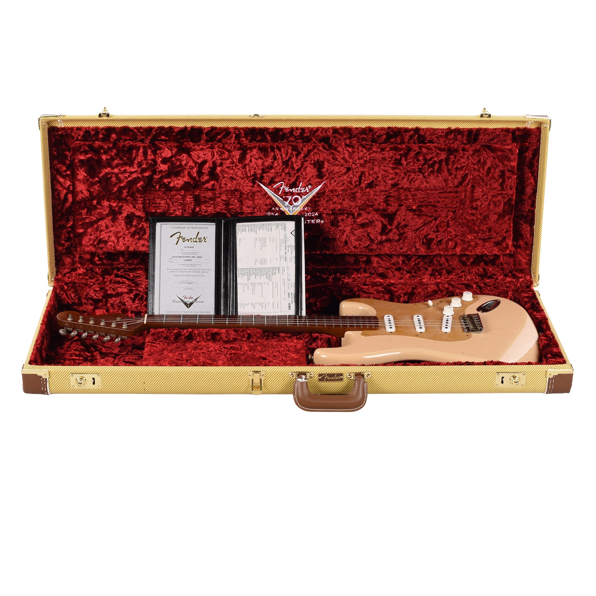 Fender Custom Shop Limited Edition Roasted '54 Stratocaster Journeyman Relic Aged Desert Sand Electric Guitars