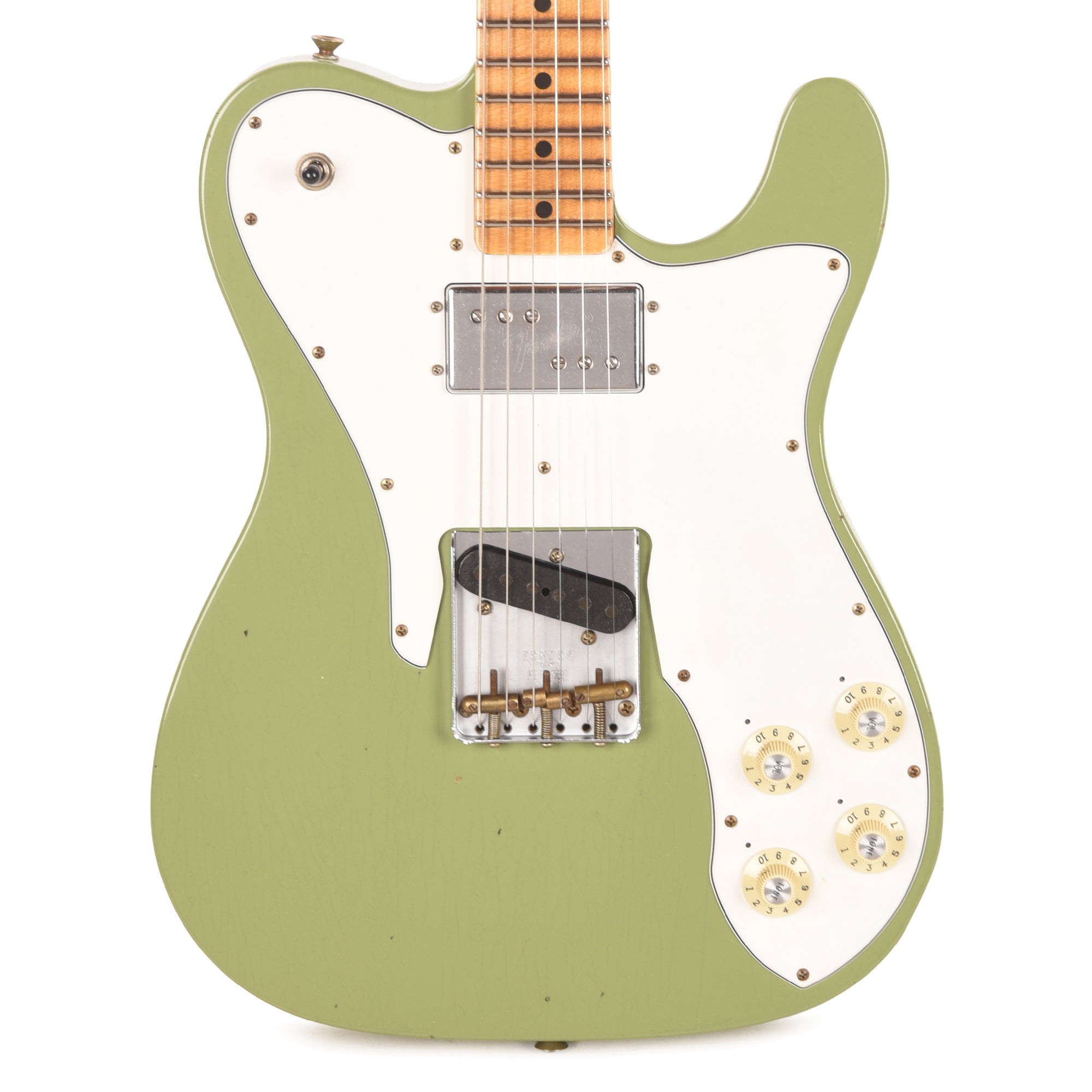 Fender Custom Shop Limited Edition Telecaster Custom Faded Aged Sweet Pea Green Journeyman Relic w/CuNiFe Humbucker Electric Guitars