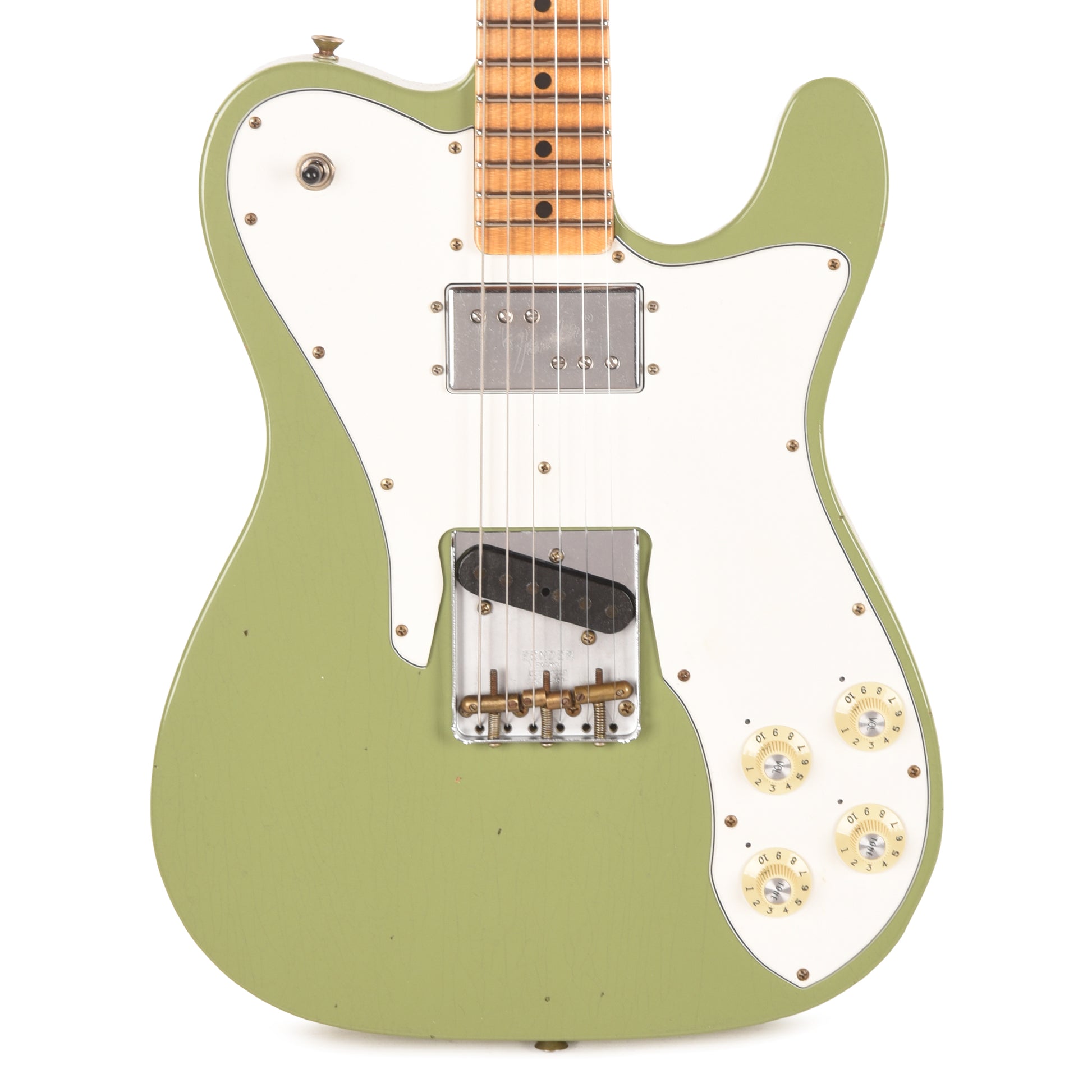 Fender Custom Shop Limited Edition Telecaster Custom Faded Aged Sweet Pea Green Journeyman Relic w/CuNiFe Humbucker Electric Guitars