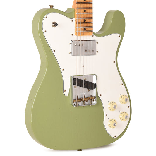 Fender Custom Shop Limited Edition Telecaster Custom Faded Aged Sweet Pea Green Journeyman Relic w/CuNiFe Humbucker Electric Guitars
