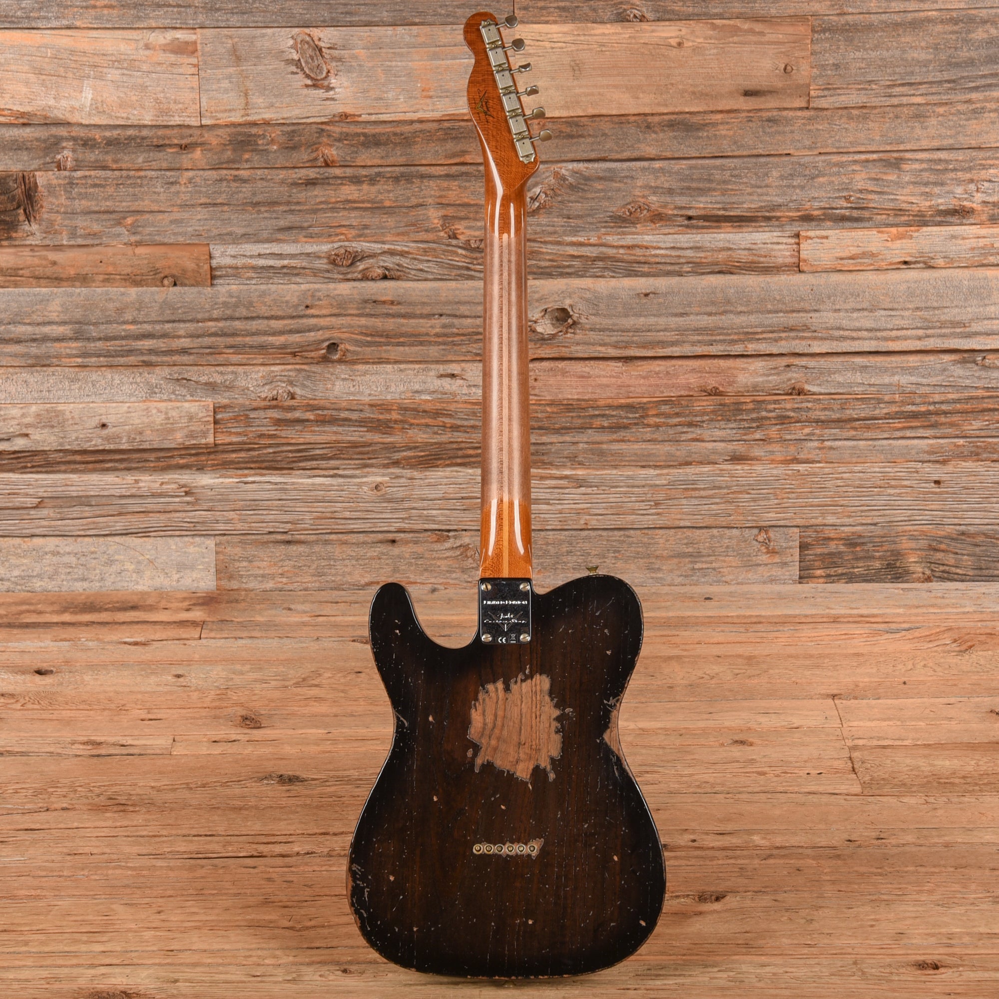Fender Custom Shop Limited Roasted Reverse '50s Telecaster Heavy Relic Ebony Transparent 2025 Electric Guitars