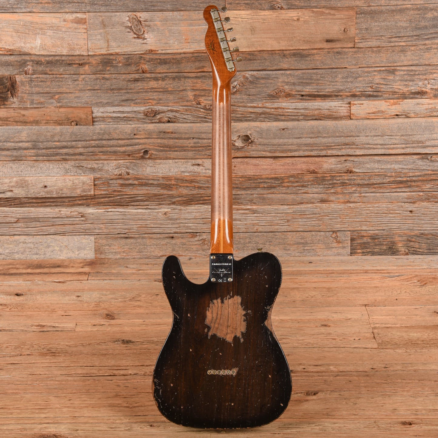 Fender Custom Shop Limited Roasted Reverse '50s Telecaster Heavy Relic Ebony Transparent 2025 Electric Guitars