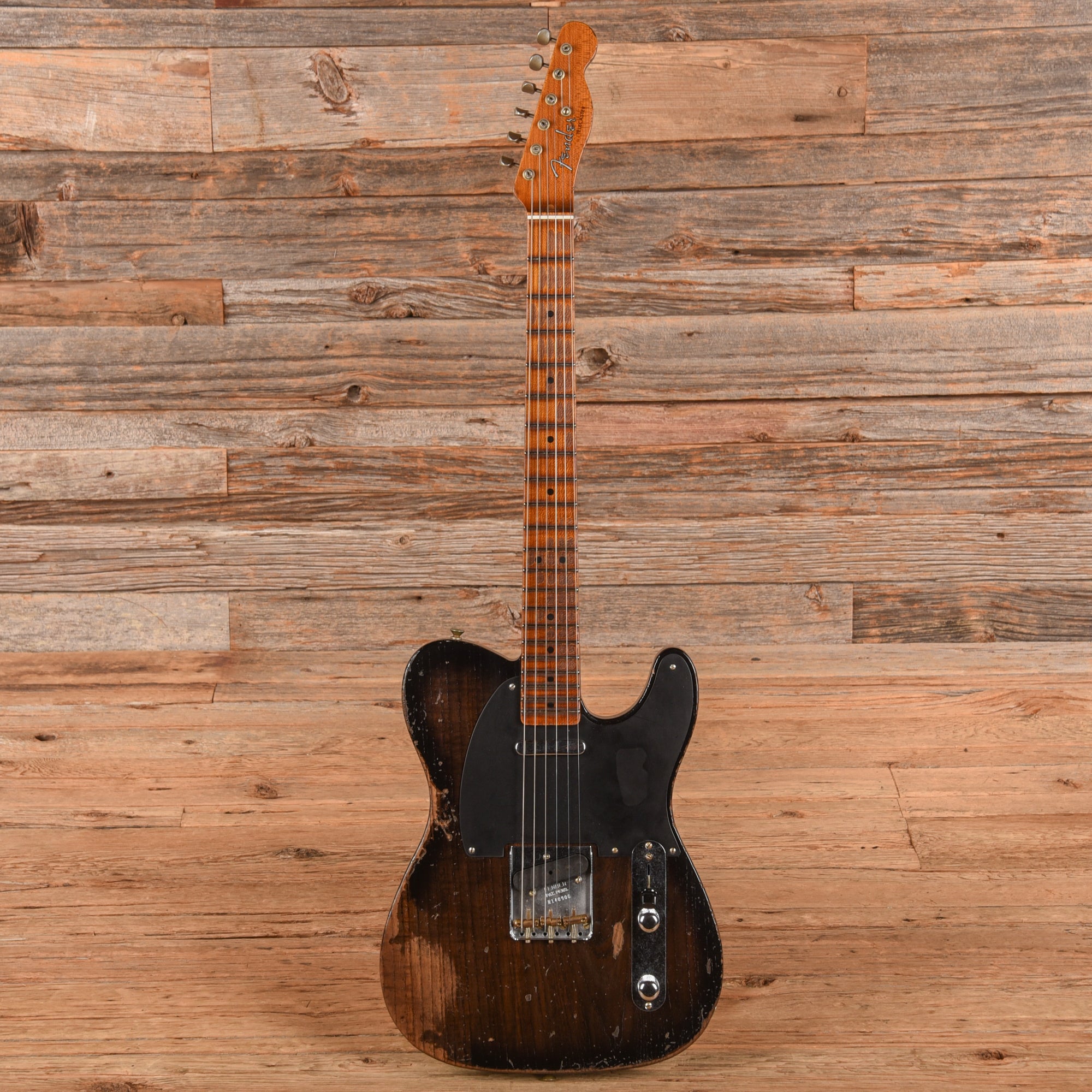 Fender Custom Shop Limited Roasted Reverse '50s Telecaster Heavy Relic Ebony Transparent 2025 Electric Guitars