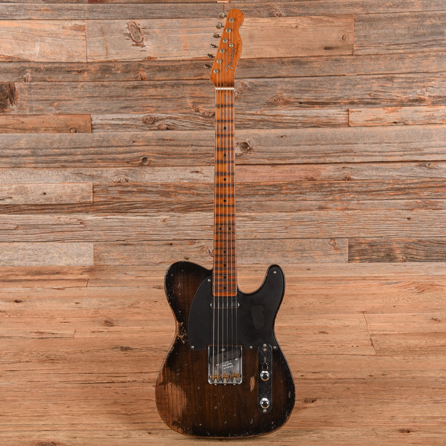 Fender Custom Shop Limited Roasted Reverse '50s Telecaster Heavy Relic Ebony Transparent 2025 Electric Guitars