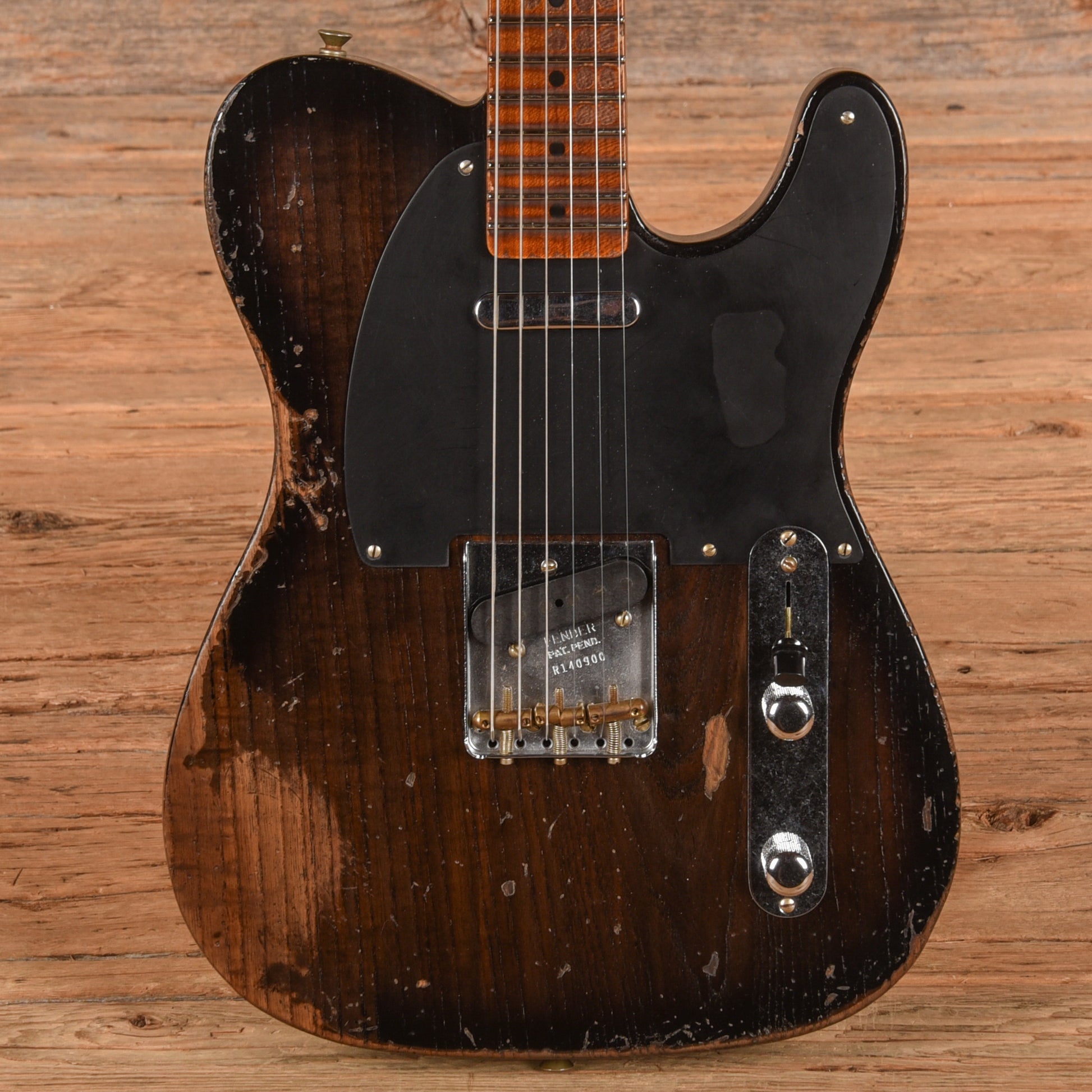 Fender Custom Shop Limited Roasted Reverse '50s Telecaster Heavy Relic Ebony Transparent 2025 Electric Guitars