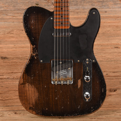 Fender Custom Shop Limited Roasted Reverse '50s Telecaster Heavy Relic Ebony Transparent 2025 Electric Guitars