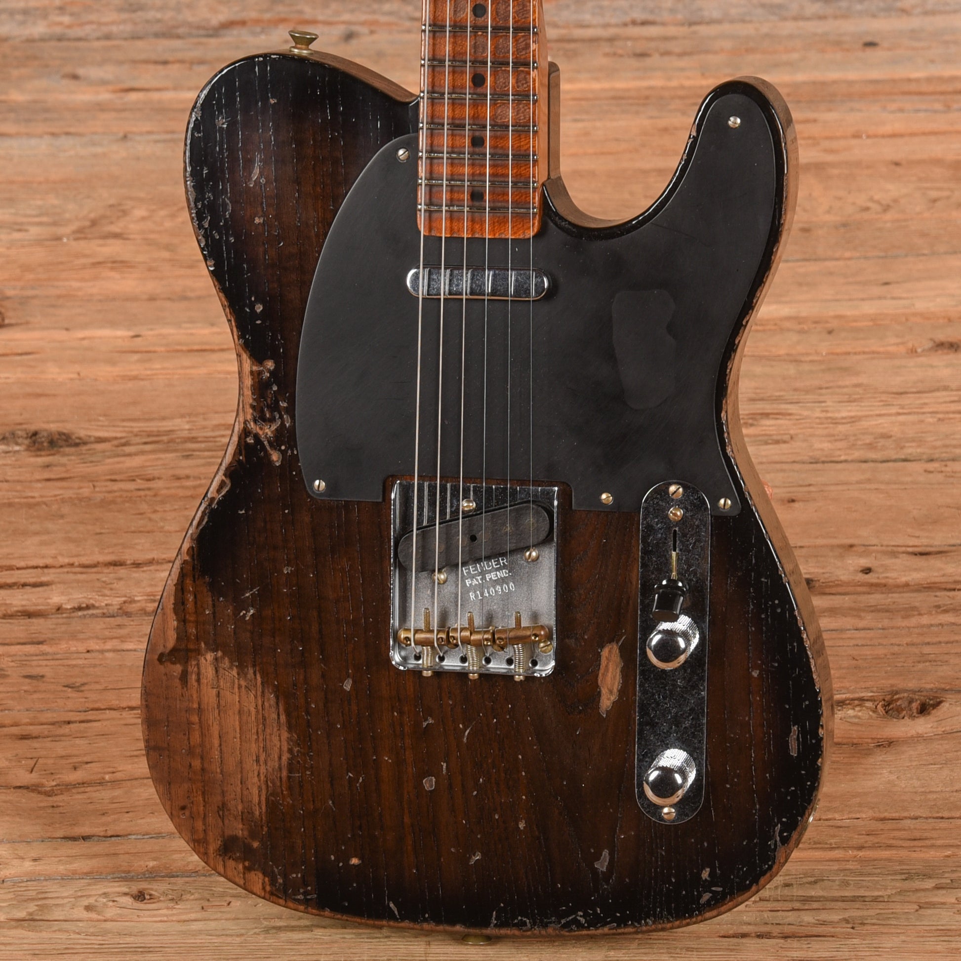Fender Custom Shop Limited Roasted Reverse '50s Telecaster Heavy Relic Ebony Transparent 2025 Electric Guitars