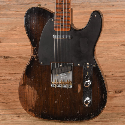 Fender Custom Shop Limited Roasted Reverse '50s Telecaster Heavy Relic Ebony Transparent 2025 Electric Guitars