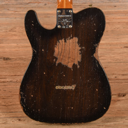 Fender Custom Shop Limited Roasted Reverse '50s Telecaster Heavy Relic Ebony Transparent 2025 Electric Guitars