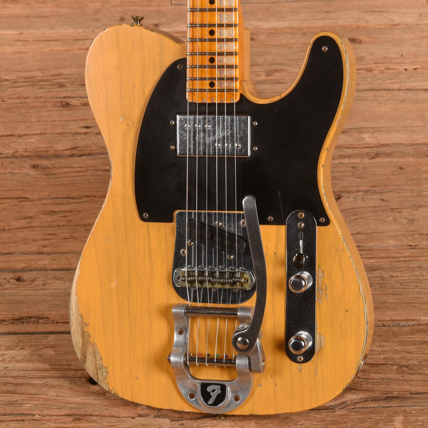 Fender Custom Shop LTD CuNiFe Blackguard Telecaster Heavy Relic Butterscotch Blonde Electric Guitars