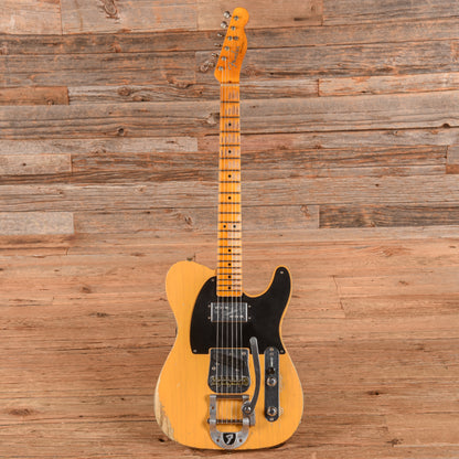 Fender Custom Shop LTD CuNiFe Blackguard Telecaster Heavy Relic Butterscotch Blonde Electric Guitars