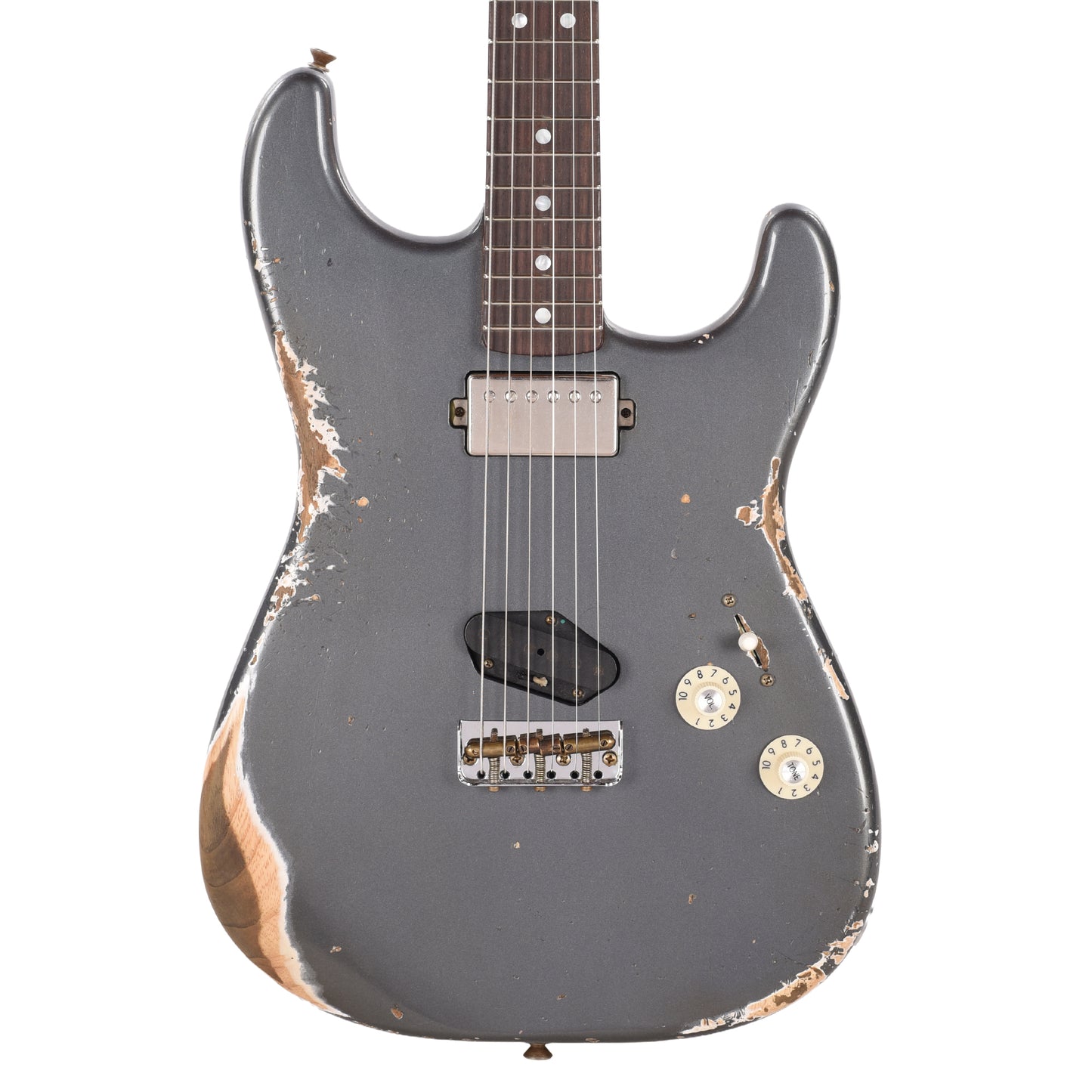 Fender Custom Shop LTD Stratocaster SH Heavy Relic Aged Charcoal Frost Metallic Electric Guitars