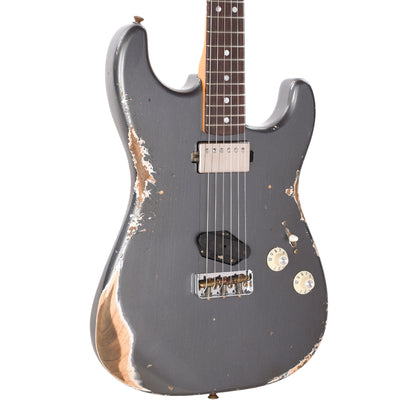 Fender Custom Shop LTD Stratocaster SH Heavy Relic Aged Charcoal Frost Metallic Electric Guitars