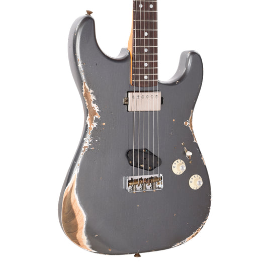Fender Custom Shop LTD Stratocaster SH Heavy Relic Aged Charcoal Frost Metallic Electric Guitars