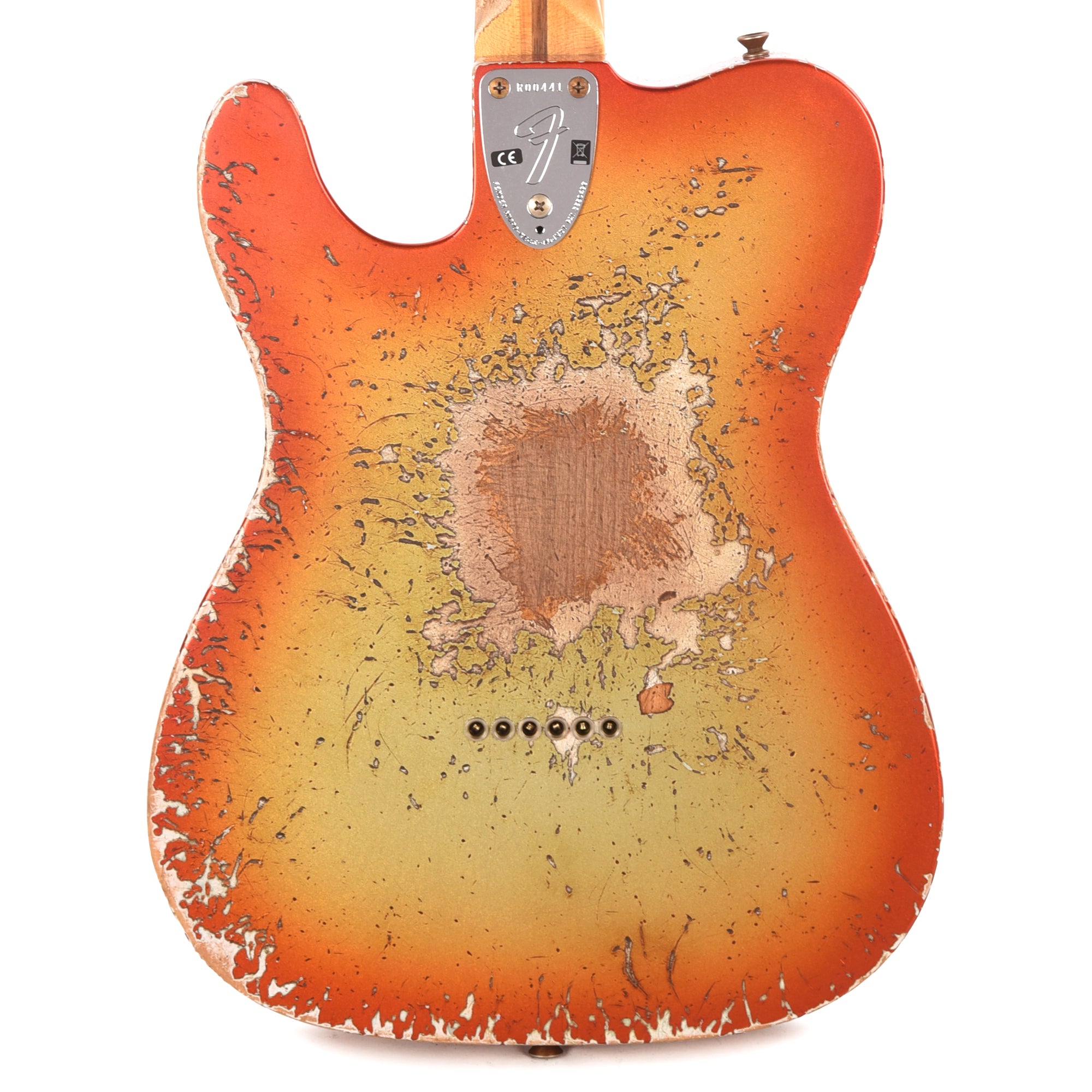 Fender Custom Shop LTD Telecaster Custom Super Heavy Relic Aged Firemist Silver w/Aged Candy Tangerine Burst Twilight Sky Electric Guitars