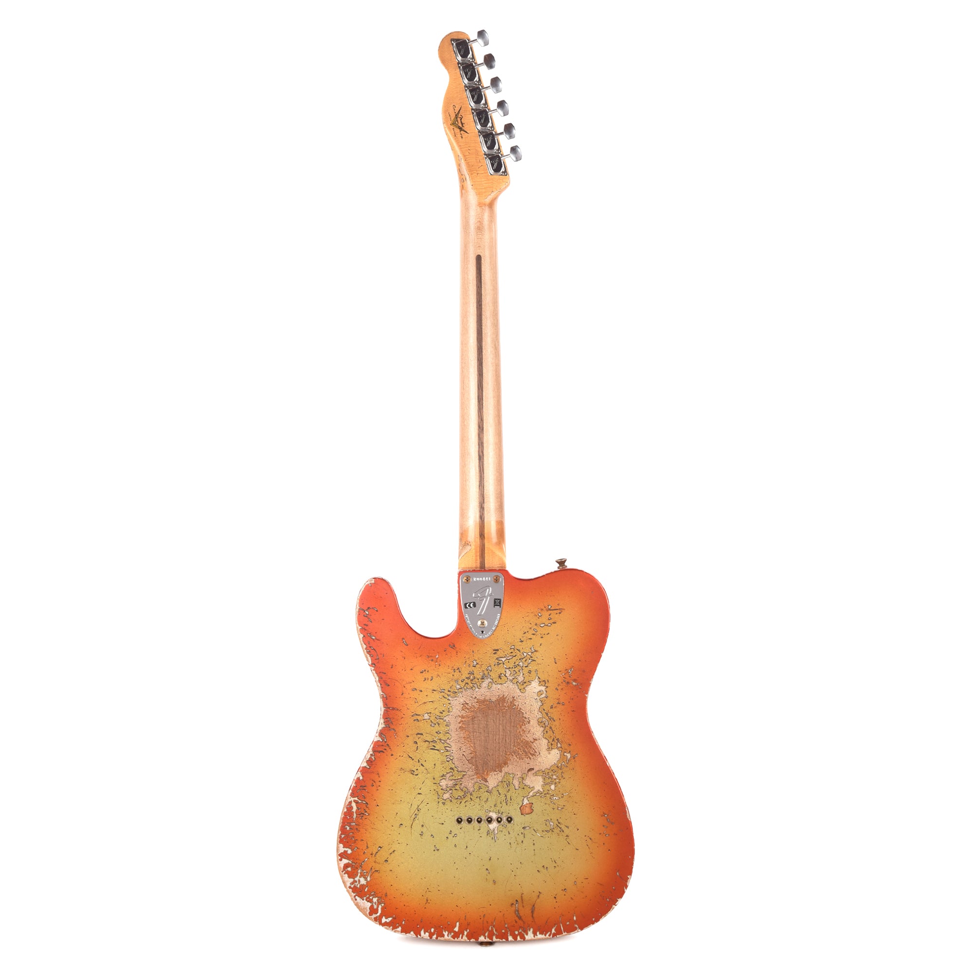 Fender Custom Shop LTD Telecaster Custom Super Heavy Relic Aged Firemist Silver w/Aged Candy Tangerine Burst Twilight Sky Electric Guitars