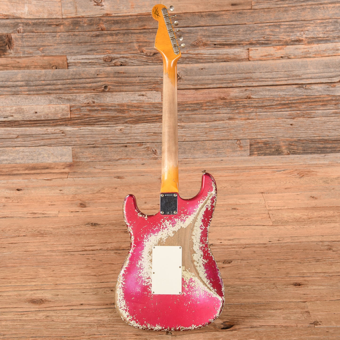 Fender Custom Shop Pink Lightning FR HSH Lipstick Pink Metallic Over Olympic White Electric Guitars