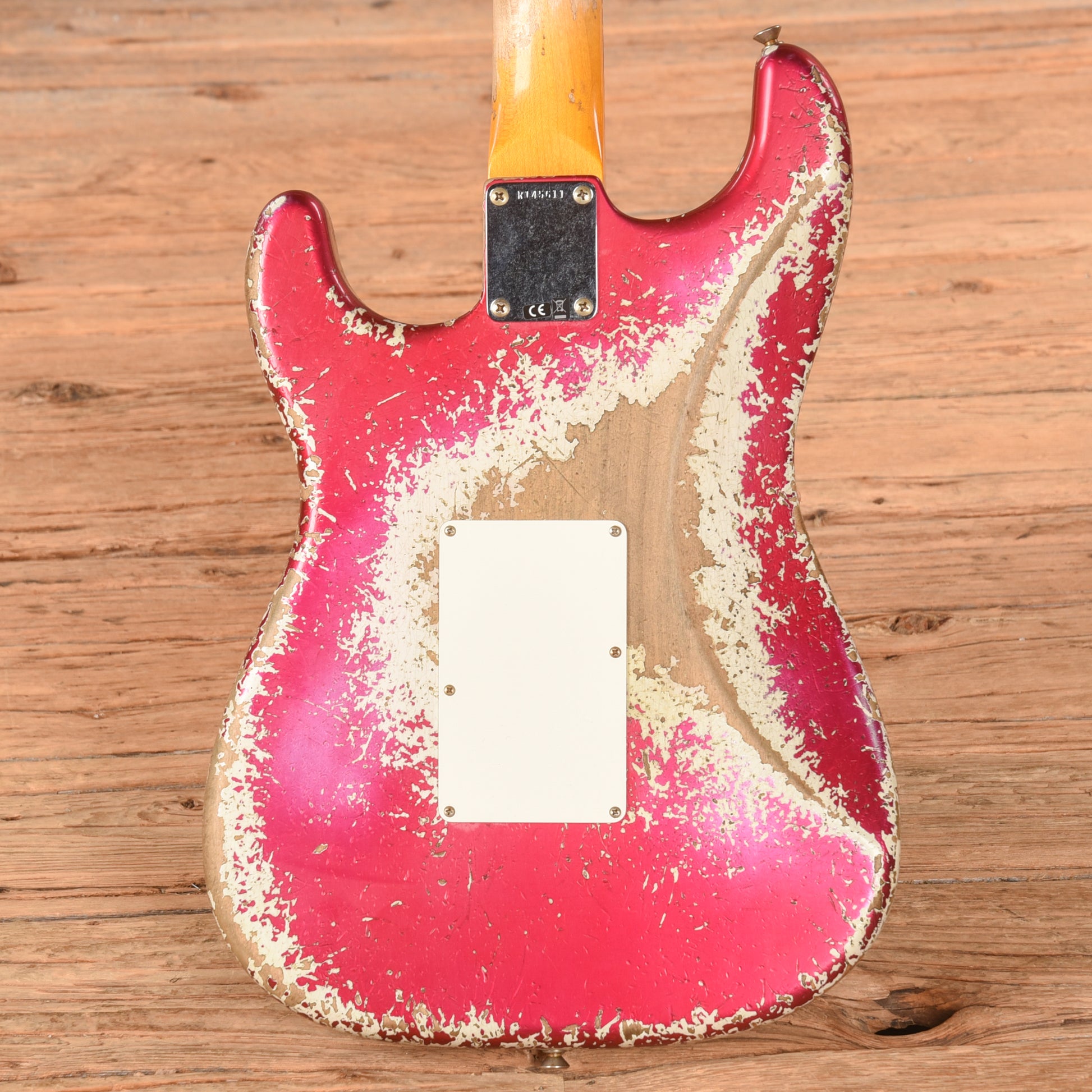 Fender Custom Shop Pink Lightning FR HSH Lipstick Pink Metallic Over Olympic White Electric Guitars