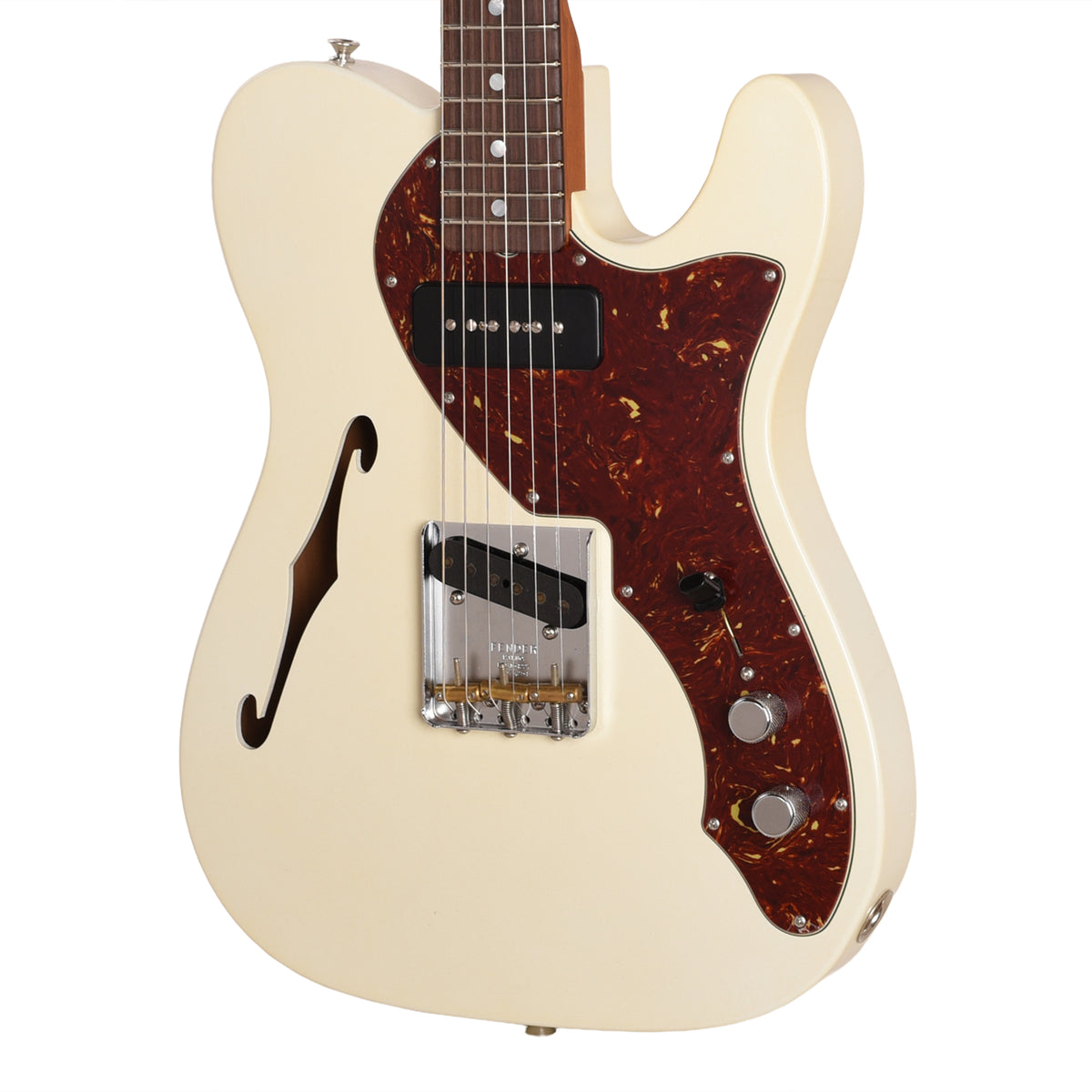 Fender Custom Shop Roasted Telecaster Thinline Closet Classic Aged Olympic White w/Josefina Hand-Wound OBG and Duncan P-90 Masterbuilt by Greg Fessler Electric Guitars