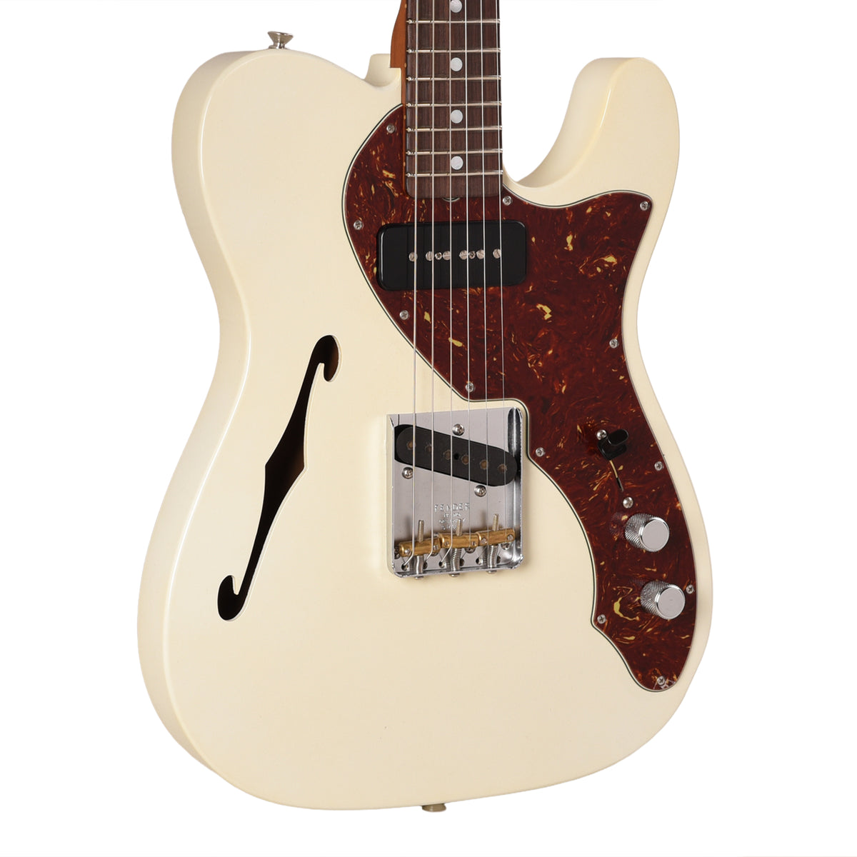 Fender Custom Shop Roasted Telecaster Thinline Closet Classic Aged Olympic White w/Josefina Hand-Wound OBG and Duncan P-90 Masterbuilt by Greg Fessler Electric Guitars