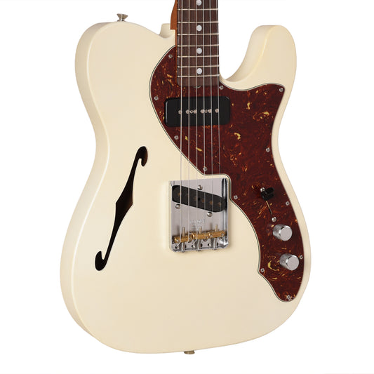Fender Custom Shop Roasted Telecaster Thinline Closet Classic Aged Olympic White w/Josefina Hand-Wound OBG and Duncan P-90 Masterbuilt by Greg Fessler Electric Guitars