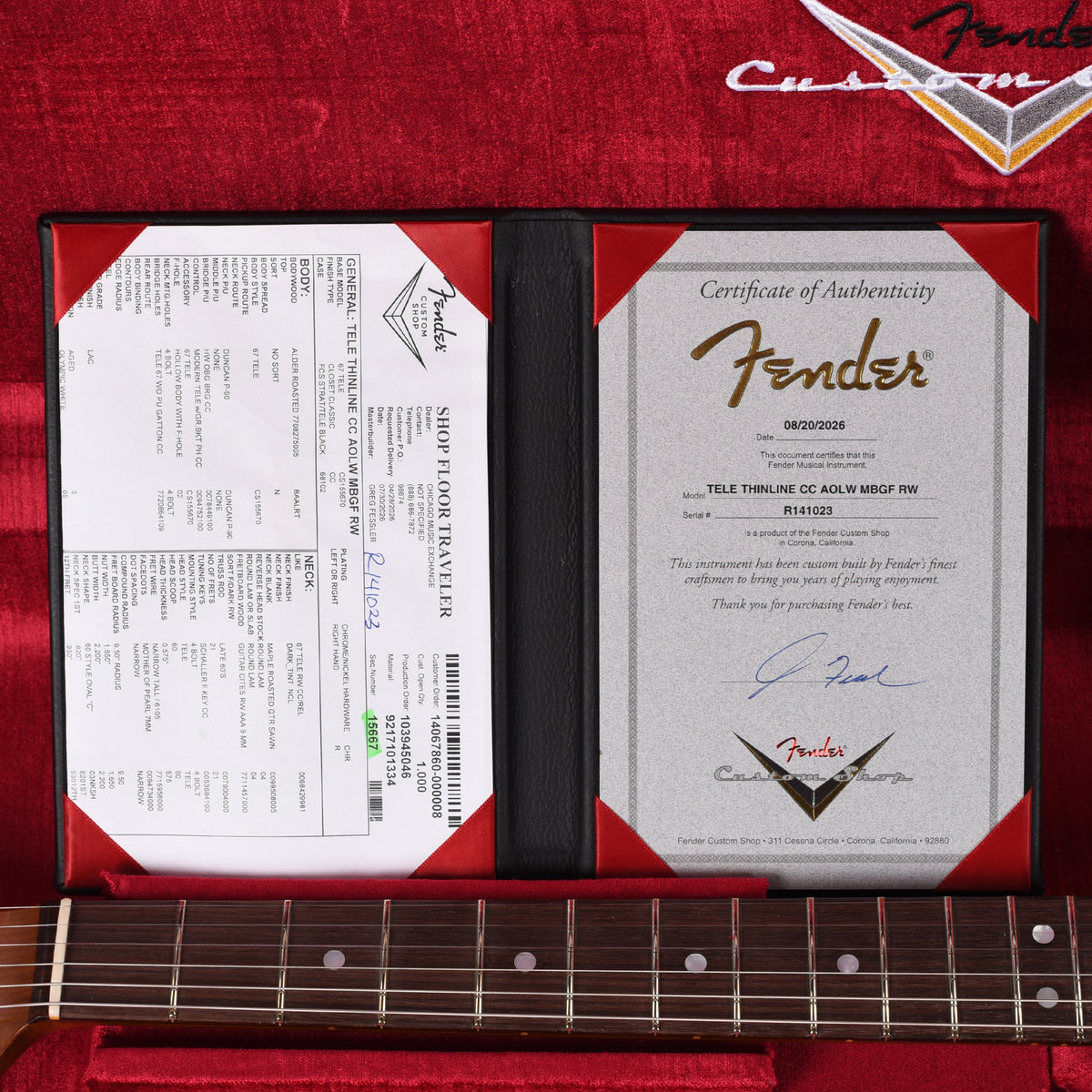 Fender Custom Shop Roasted Telecaster Thinline Closet Classic Aged Olympic White w/Josefina Hand-Wound OBG and Duncan P-90 Masterbuilt by Greg Fessler Electric Guitars