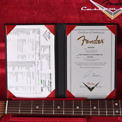 Fender Custom Shop Roasted Telecaster Thinline Closet Classic Aged Olympic White w/Josefina Hand-Wound OBG and Duncan P-90 Masterbuilt by Greg Fessler Electric Guitars