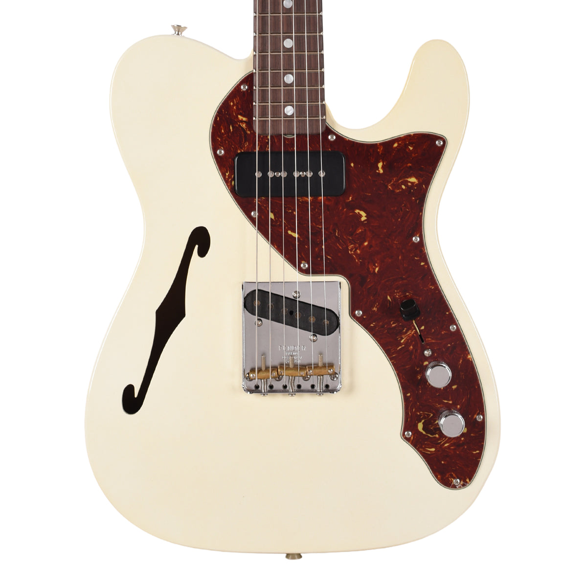 Fender Custom Shop Roasted Telecaster Thinline Closet Classic Aged Olympic White w/Josefina Hand-Wound OBG and Duncan P-90 Masterbuilt by Greg Fessler Electric Guitars