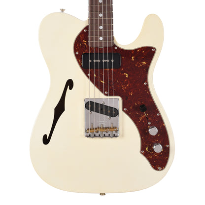 Fender Custom Shop Roasted Telecaster Thinline Closet Classic Aged Olympic White w/Josefina Hand-Wound OBG and Duncan P-90 Masterbuilt by Greg Fessler Electric Guitars