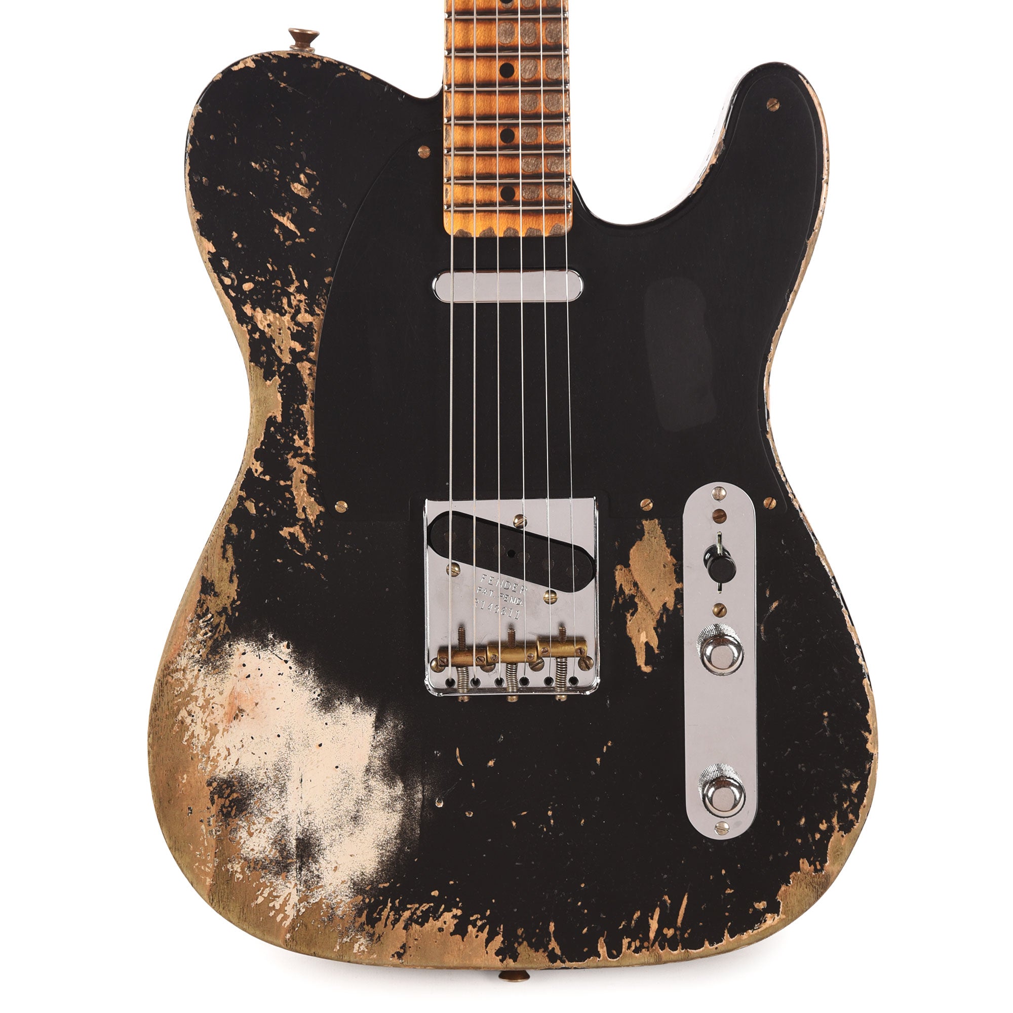 Fender Custom Shop Special Edition 1952 Telecaster Super Heavy Relic Aged Black Electric Guitars