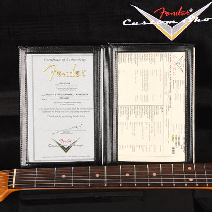 Fender Custom Shop Special Edition 1961 Stratocaster Super Heavy Relic Aged Vintage White over 3-Tone Sunburst Electric Guitars