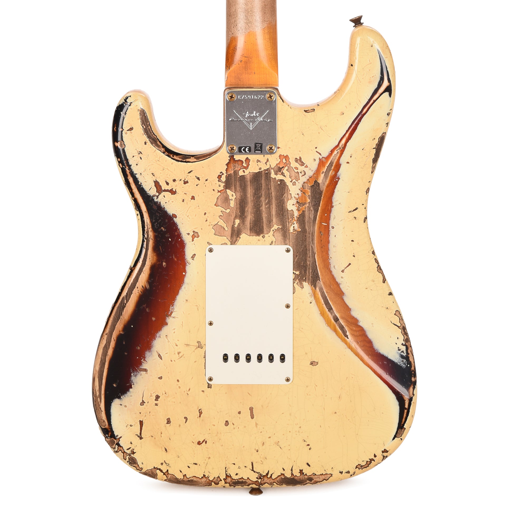 Fender Custom Shop Special Edition 1961 Stratocaster Super Heavy Relic Aged Vintage White over 3-Tone Sunburst Electric Guitars