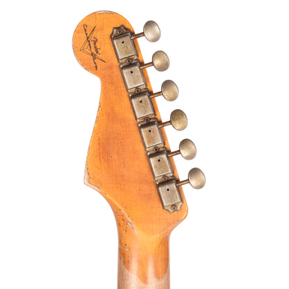 Fender Custom Shop Special Edition 1961 Stratocaster Super Heavy Relic Aged Vintage White over 3-Tone Sunburst Electric Guitars