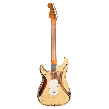 Fender Custom Shop Special Edition 1961 Stratocaster Super Heavy Relic Aged Vintage White over 3-Tone Sunburst Electric Guitars
