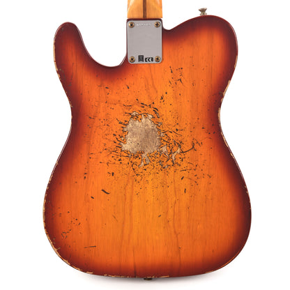 Fender Custom Shop Special Edition Cunife Blackguard Bigsby Telecaster Heavy Relic Aged Cherry Sunburst Electric Guitars