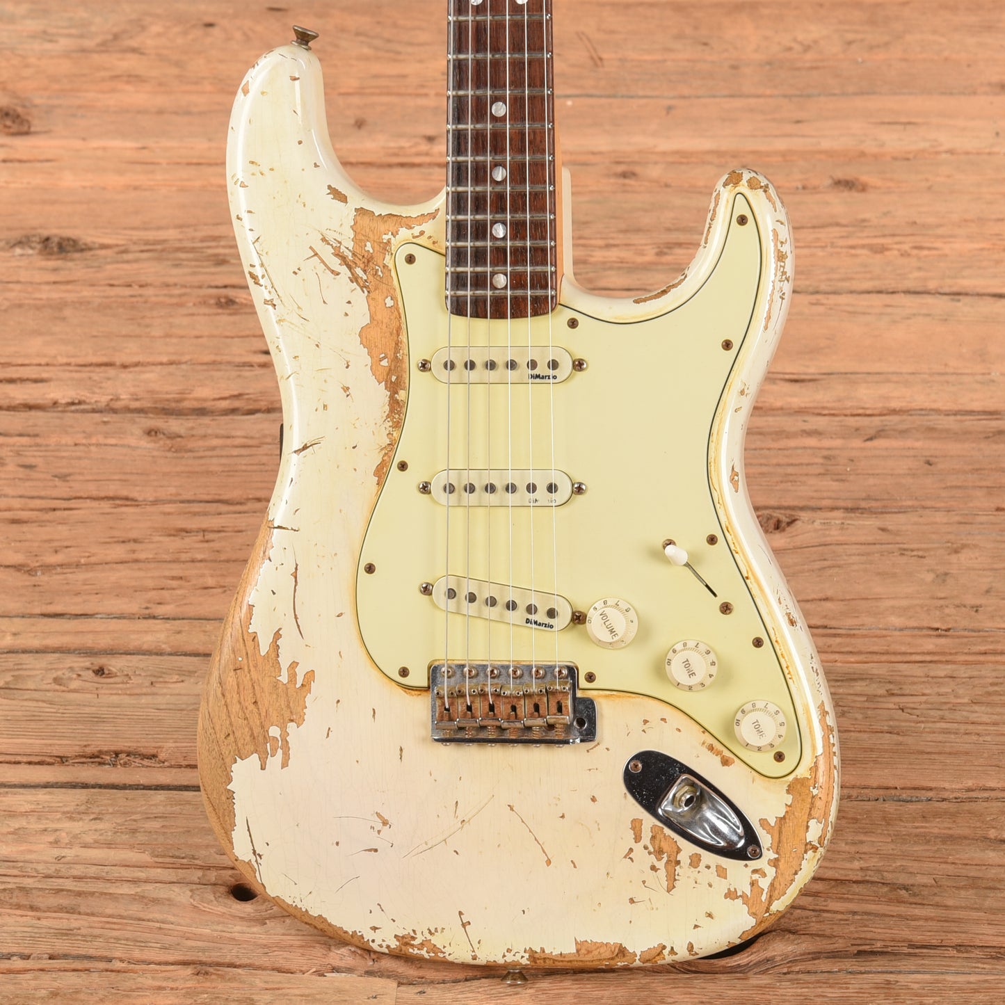 Fender Custom Shop Vintage Stratocaster Heavy Relic Olympic White 2009 Electric Guitars