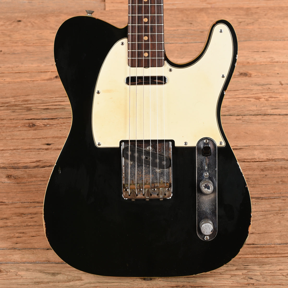 Fender Custom Telecaster Refin Black over Sunburst 1963 Electric Guitars