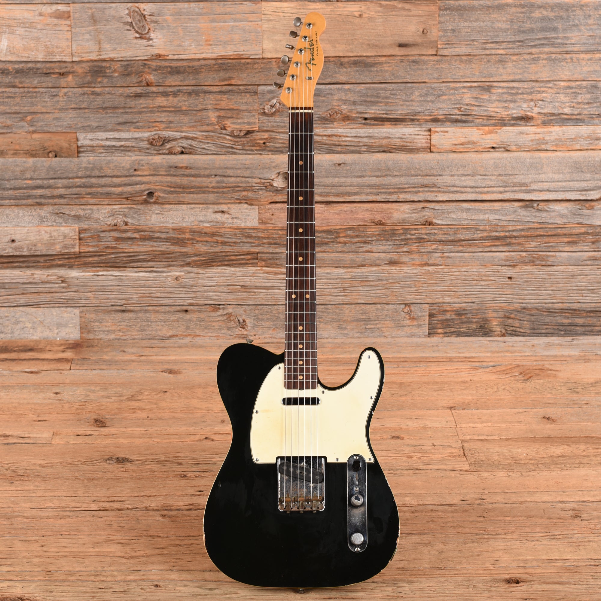 Fender Custom Telecaster Refin Black over Sunburst 1963 Electric Guitars