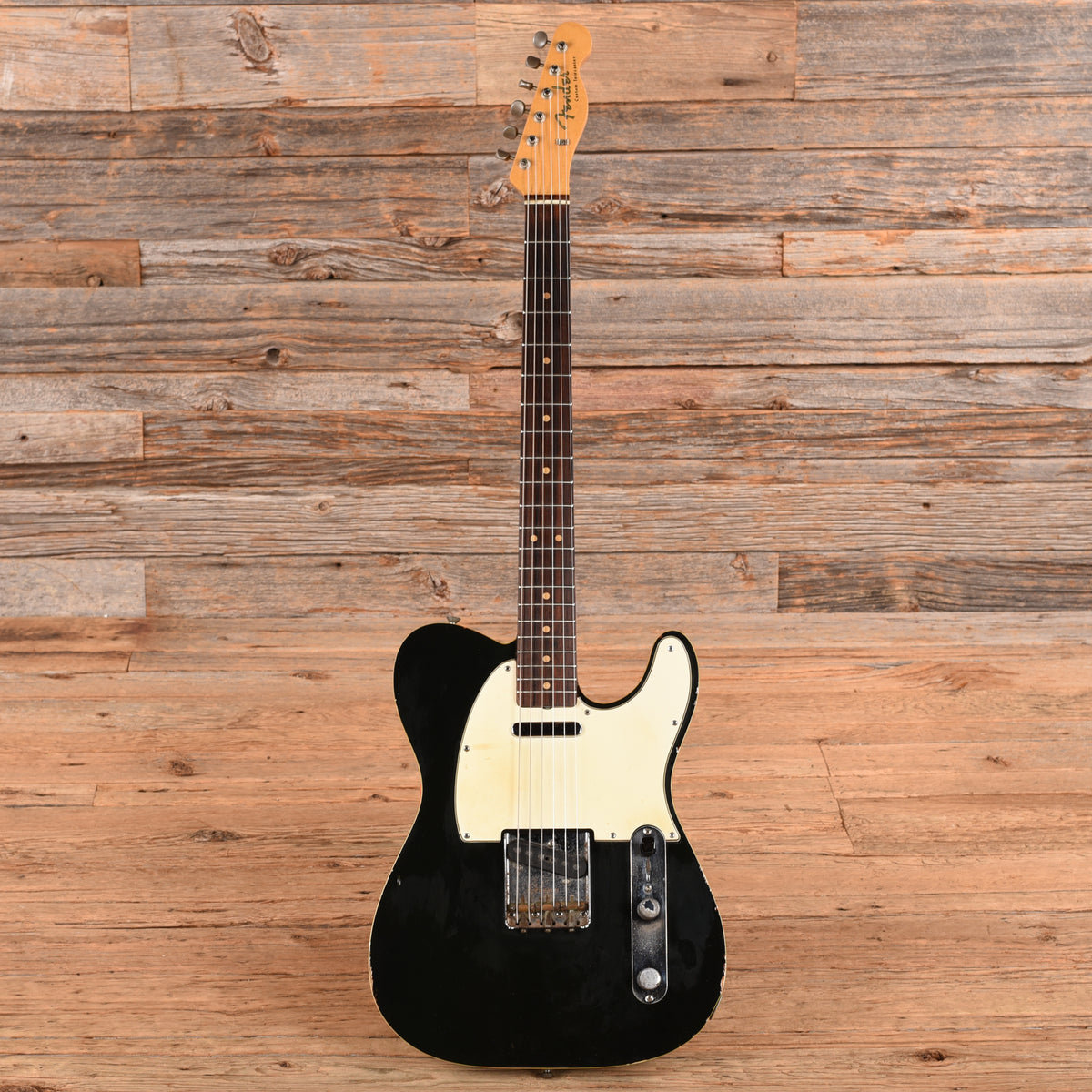 Fender Custom Telecaster Refin Black over Sunburst 1963 Electric Guitars