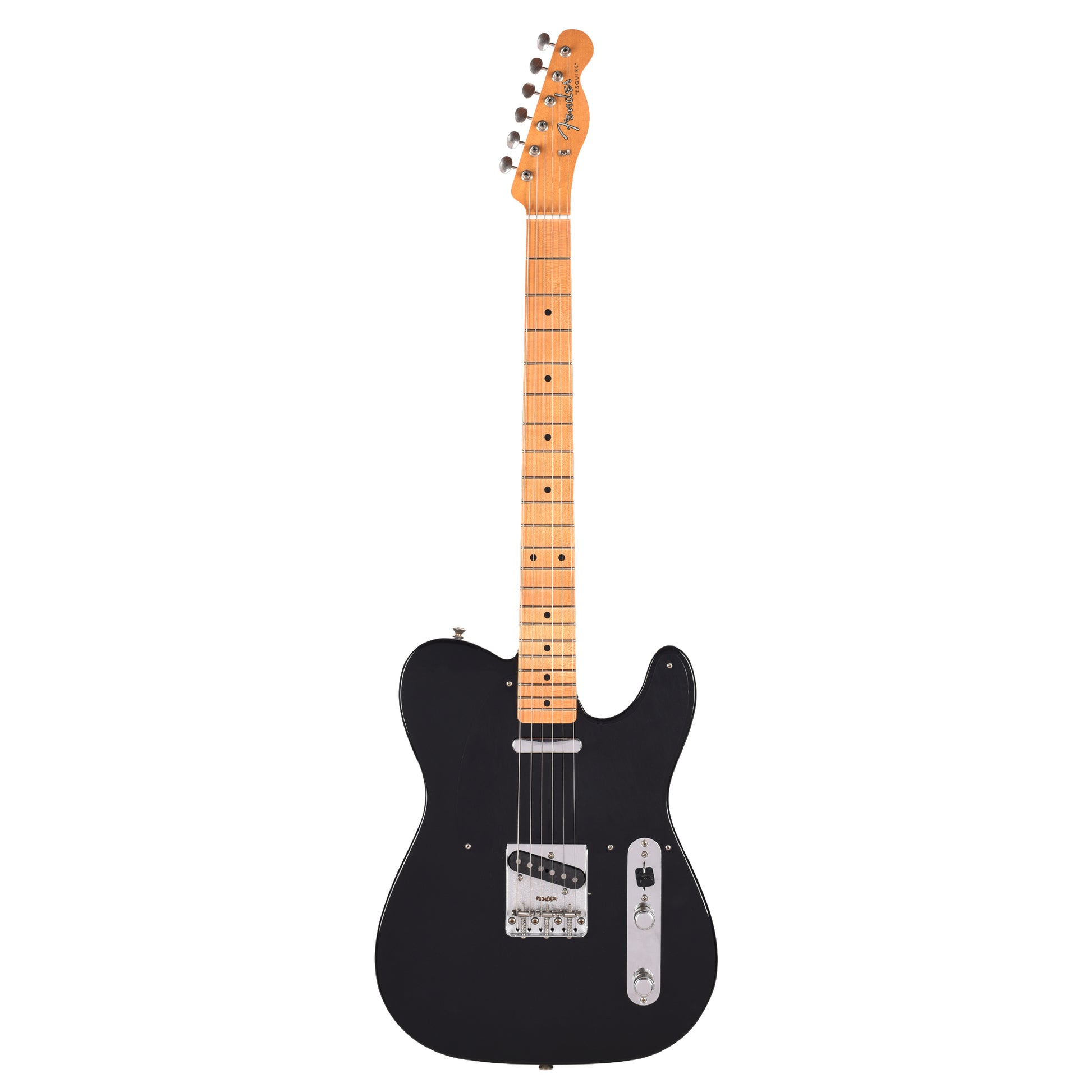 Fender DE Vintera Road Worn '60s Double Esquire Black w/Custom Shop '51 Nocaster Pickups & Hardshell Case Electric Guitars
